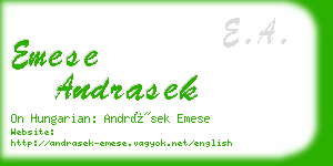 emese andrasek business card